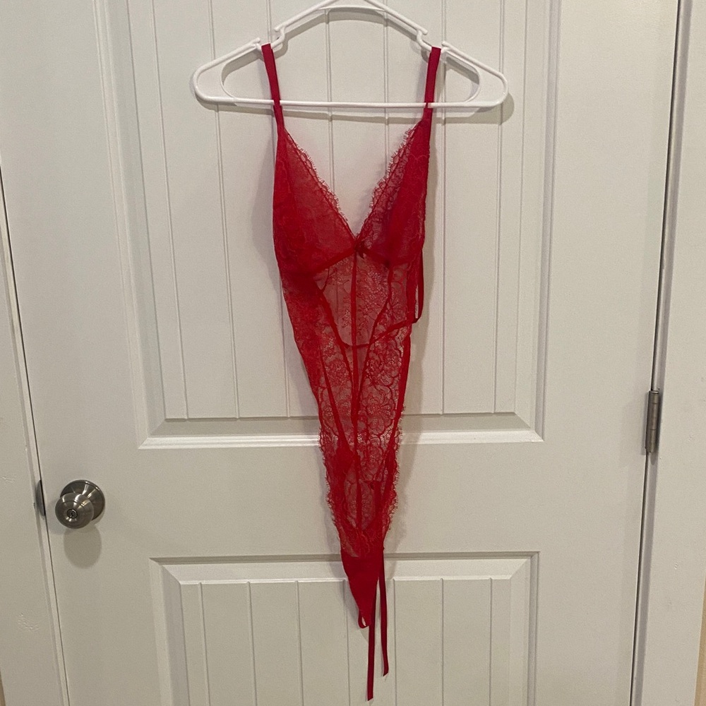 Victoria's Secret Red Lace Chemise